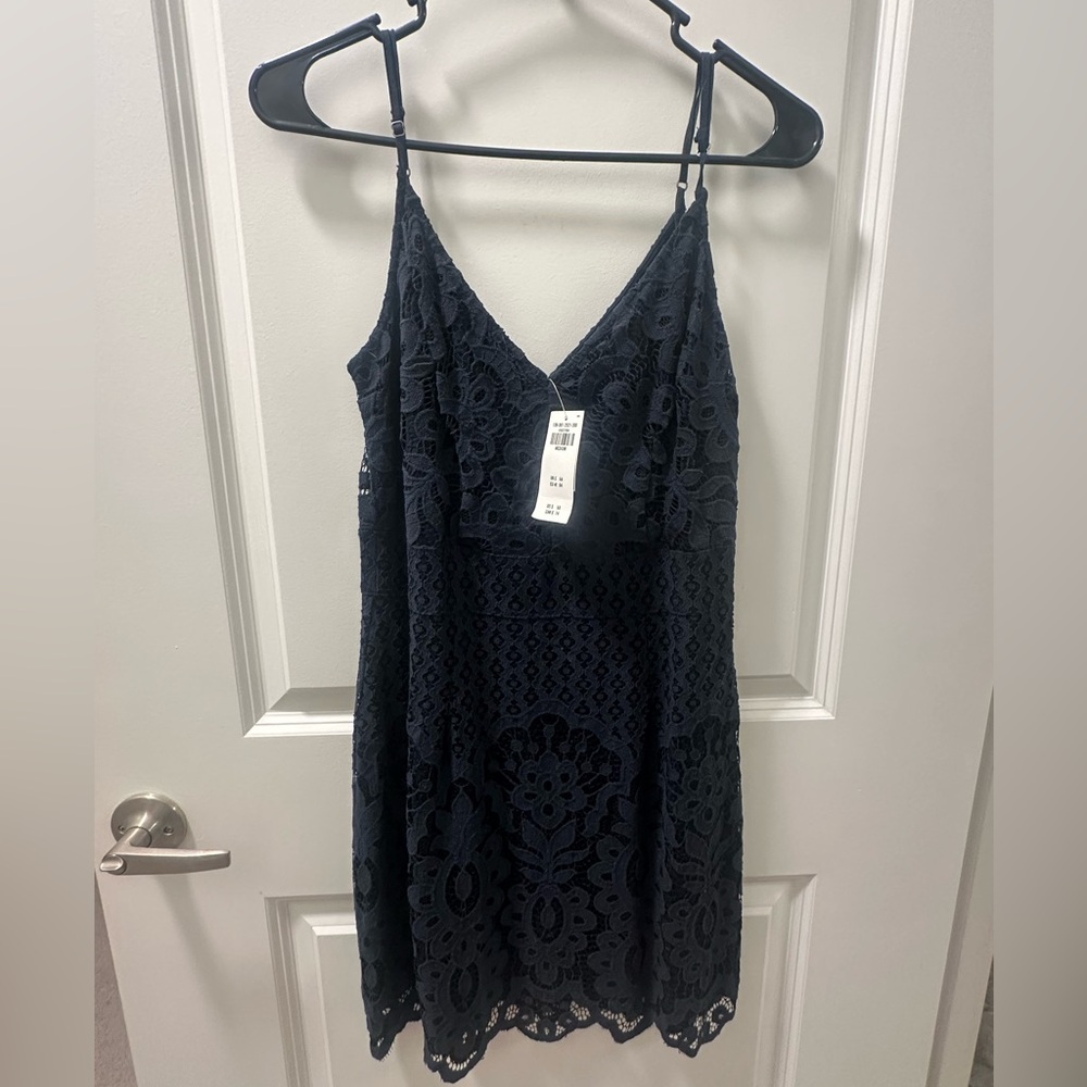 Abercrombie Navy Lace Dress